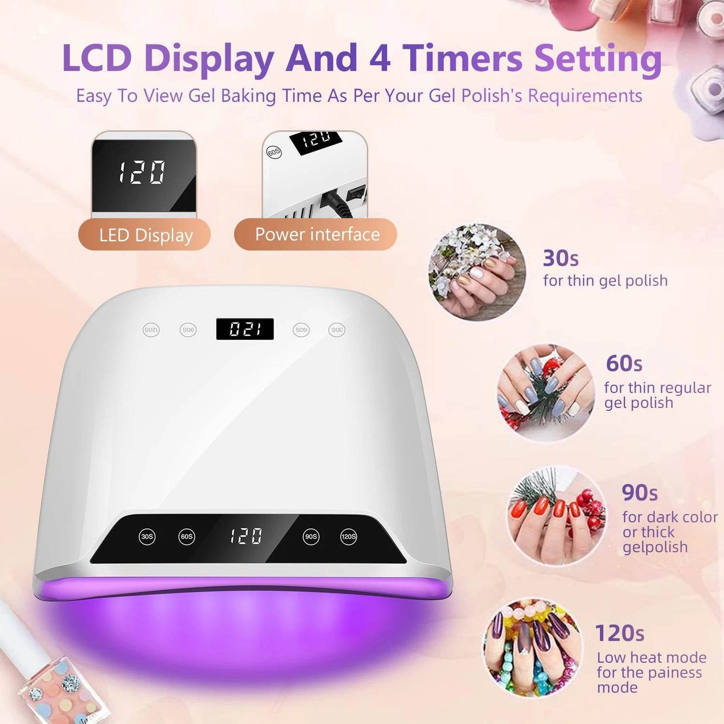 Pro LED Nail Lamp 72W