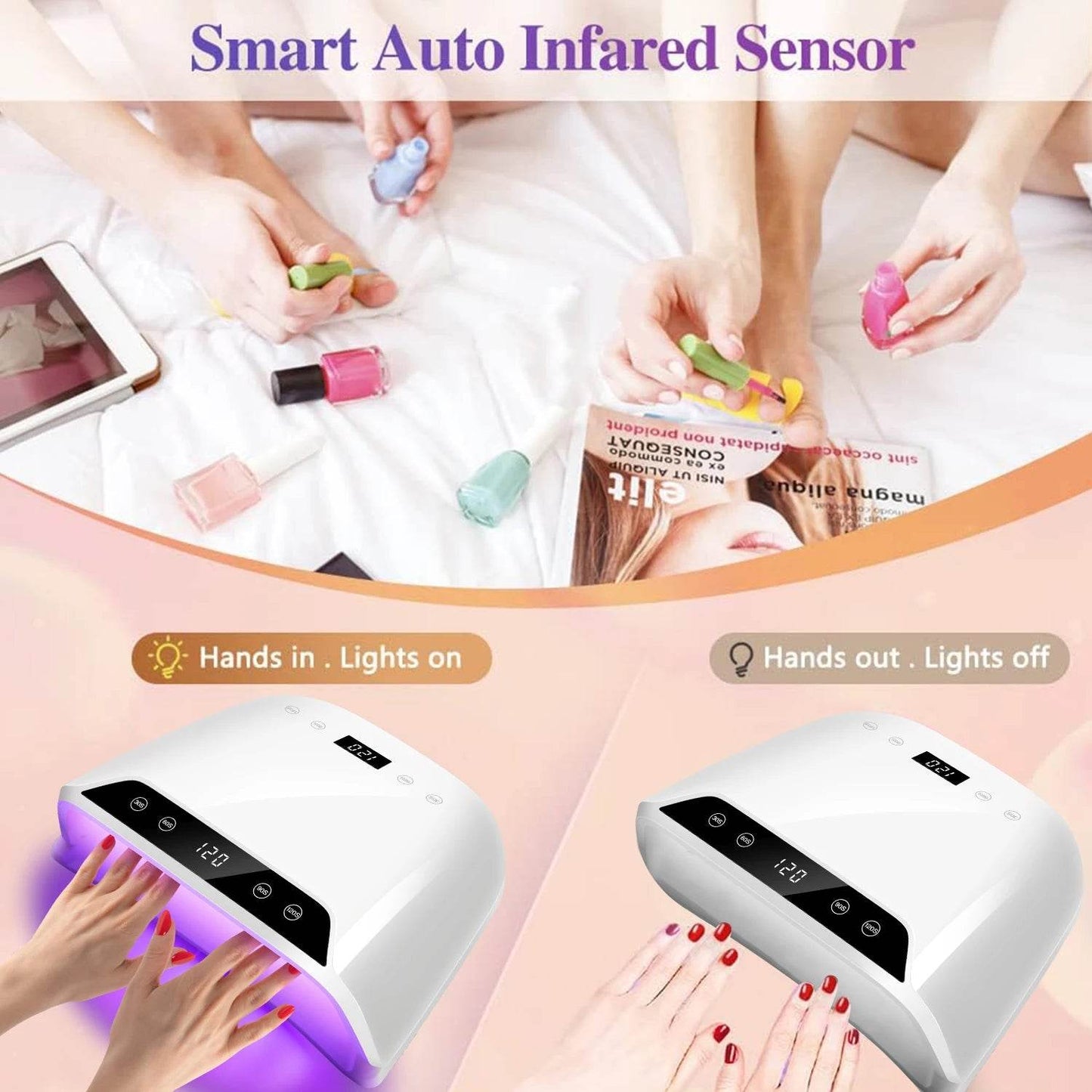 Pro LED Nail Lamp 72W